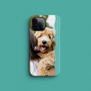 Coque Case-Mate iPhone Cool preppy turquoise ondulé bord une photo
