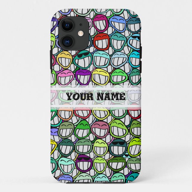 Coques Case-Mate iPhone COOL SOURIRE FACES GROUPE + votre texte (Dos)
