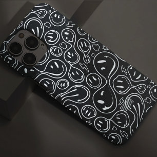 Coque Case-Mate iPhone Cool Sourire visage Melting Sourire Motif BW