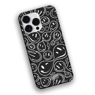 Coque Case-Mate iPhone Cool Sourire visage Melting Sourire Motif BW