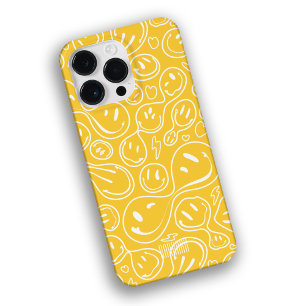 Coque Case-Mate iPhone Cool Sourire visage Melting Sourire Motif jaune