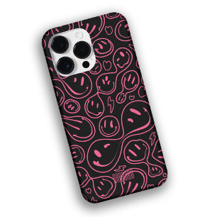 Coque Case-Mate iPhone Cool Sourire Visage Melting Sourire Motif Rose noi