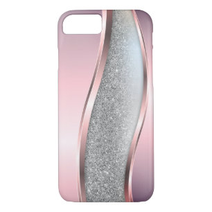 Case-Mate iPhone Case Cool tendance rose, Parties scintillant argent - P