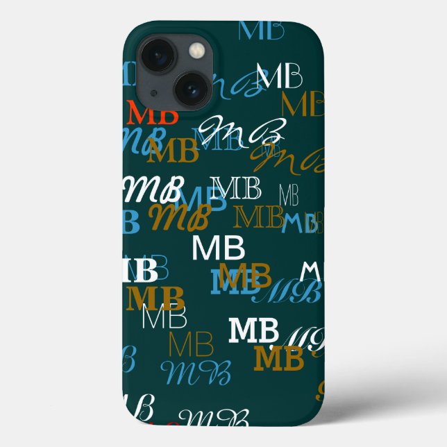 Coques Case-Mate iPhone cool typographie initiales motif (Verso)