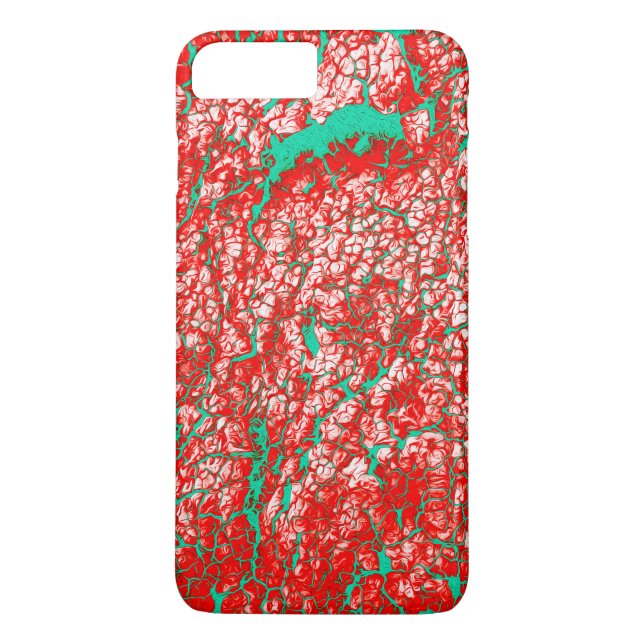 Coques Case-Mate iPhone Cool unique rose rouge vert rouge Motif Abstrait (Dos)
