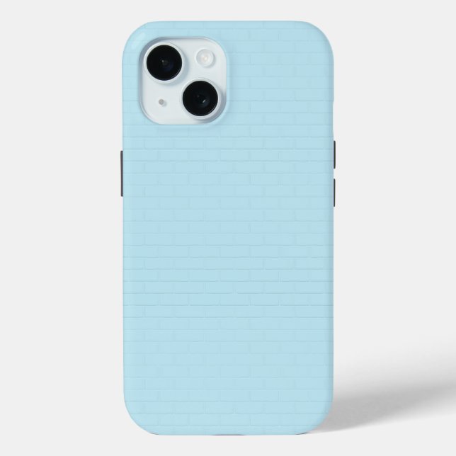 Coques Case-Mate iPhone Cool Urban Serenity Light Blue Bricks Motif (Verso)