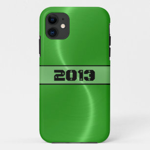 Coques Pour iPhone Cool Vert brillant acier inoxydable métal