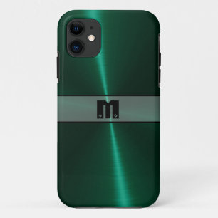 Case-Mate iPhone Case Cool Vert brillant acier inoxydable métal 14