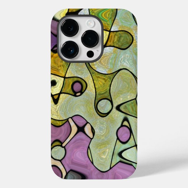 Coques Case-Mate iPhone Cool violet jaune vert amusant cercles fous (Verso)