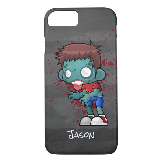 Coques Case-Mate iPhone Cool Zombie Mec avec sang / Peinture (Dos)