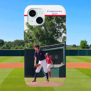 Coque Case-Mate iPhone Cooperstown NY Joueur de Baseball Photo Année Pers