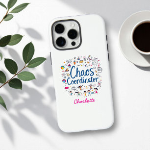 Coque iPhone 16 Pro Max Coordinateur du Chaos Funny Personnalisé Fête des 