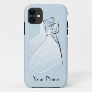 Coque Case-Mate Pour iPhone Coordination bleue de danseurs de mariage de