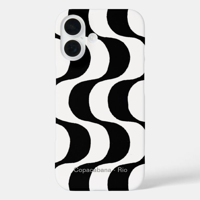 Coques Case-Mate iPhone copacabana noir et blanc, RJ (Verso)