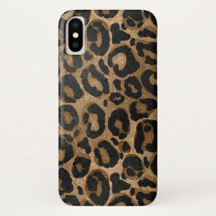 Coques Pour iPhone Copie d'or et noire de Jaguar de léopard de