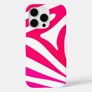 Coque iPhone 16 Pro Copie magenta de zèbre de belles roses indien
