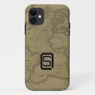 Coques Pour iPhone Copie vintage de carte du monde de Coque-Compagnon