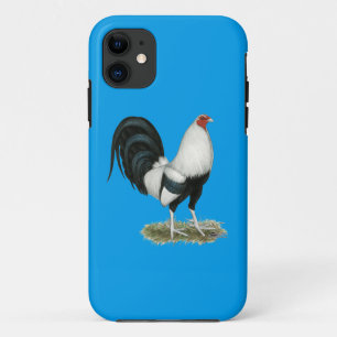 Coque iPhone 11 Coq de combat argenté de Duckwing