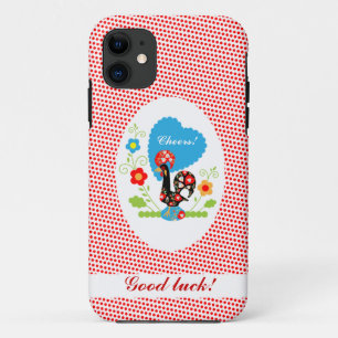 Coques Pour iPhone Coq portugais avec pois rouges