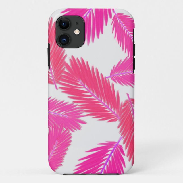 Coques Case-Mate iPhone Coque-Coque à feuilles roses (Dos)