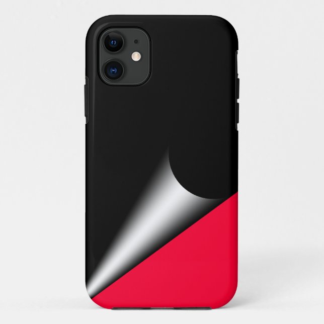 Coques Case-Mate iPhone Coque-Coque de la courbe de la page rouge noire (Dos)