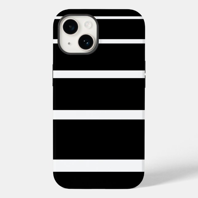 Coques Case-Mate iPhone Coque-coque iphone à grille noir et blanc (Verso)