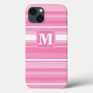 Case-Mate iPhone Case Coque-coque iphone de bandes rose monogramme