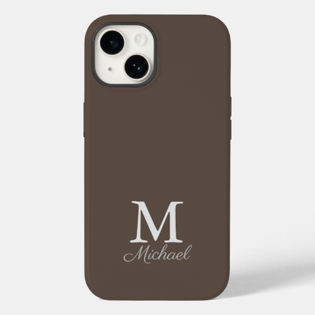 Coques Case-Mate iPhone Coque-coque iphone de brouillard léger Monogramme (Verso)