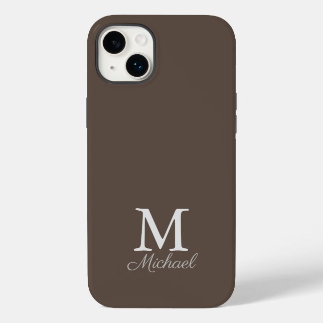 Coques Case-Mate iPhone Coque-coque iphone de brouillard léger Monogramme (Verso)