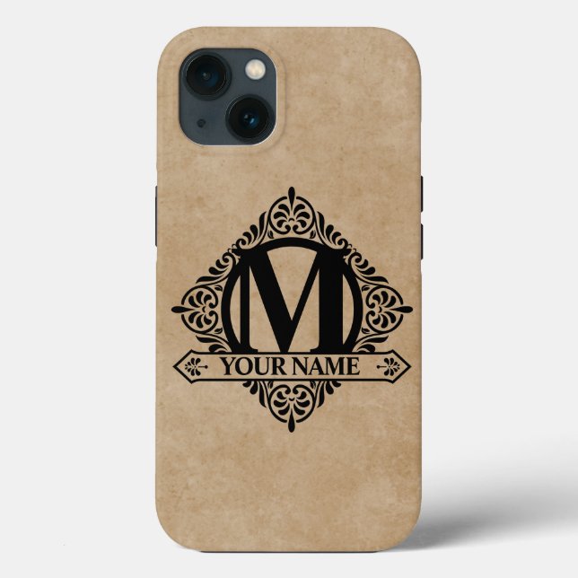 Coques Case-Mate iPhone Coque-coque iphone de conception de monogramme d'o (Verso)