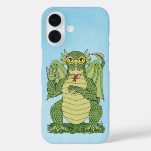 Coque Pour iPhone 16 Coque-coque iphone de dragon vert mignon