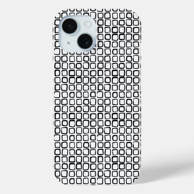 Coques Case-Mate iPhone Coque-coque iphone de grille Carré d'encre à main (Verso)