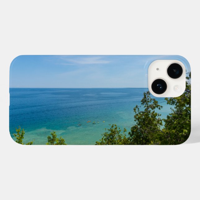 Coques Case-Mate iPhone Coque-coque iphone de l'observation du lac Huron (Verso (horizontal))