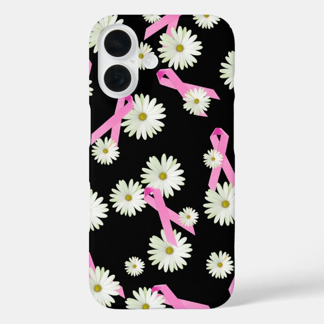 Coques Case-Mate iPhone Coque-coque iphone de marguerites et rubans roses (Verso)