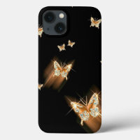 Coque-coque iphone de papillon d'or