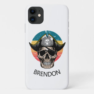 Case-Mate iPhone Case Coque-coque iphone du crâne du pirate blanc du cou