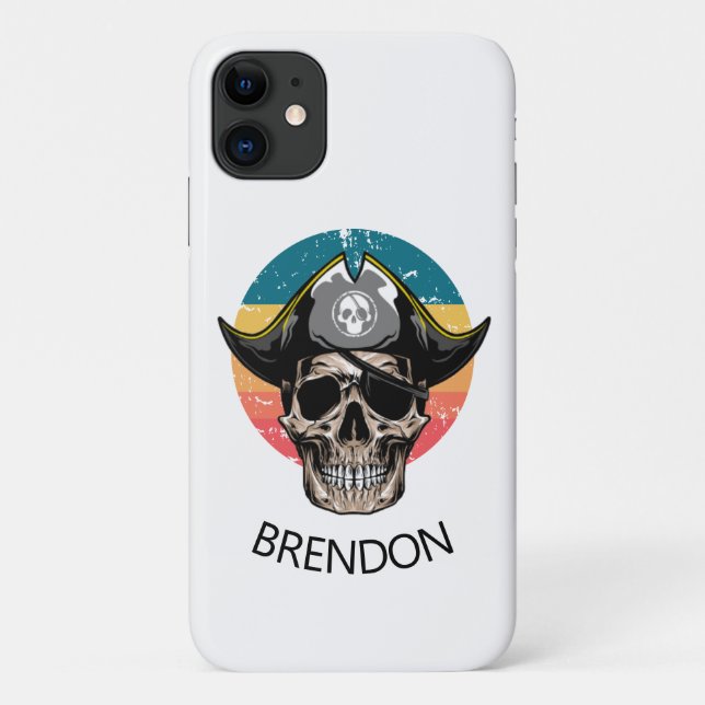 Coques Case-Mate iPhone Coque-coque iphone du crâne du pirate blanc du cou (Dos)