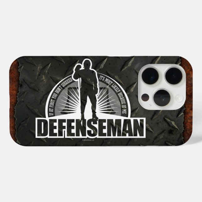 Coques Case-Mate iPhone Coque-coque iphone du défenseur du hockey (Verso (horizontal))