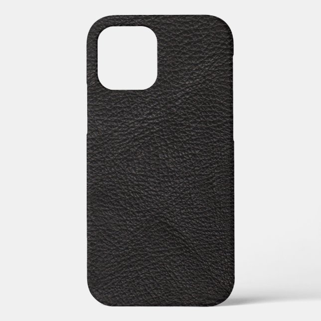 Coques Case-Mate iPhone Coque-coque iphone en cuir noir texturé (Verso)