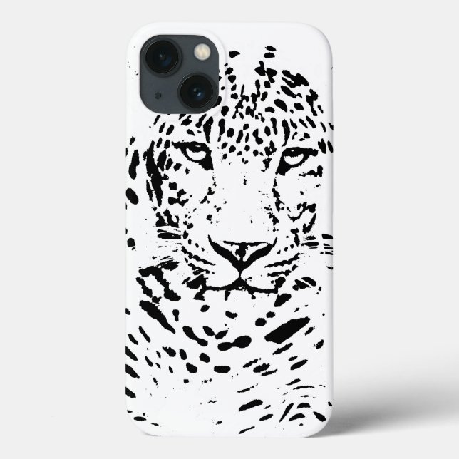 Coques Case-Mate iPhone Coque-coque iphone Léopard noir et blanc (Verso)