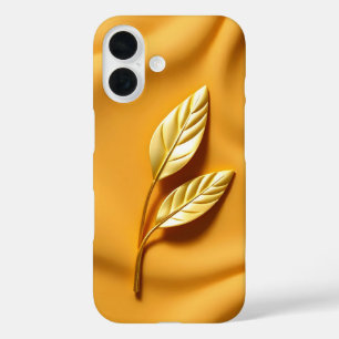 Coque Pour iPhone 16 Coque-coque iphone minimaliste de feuille d'or