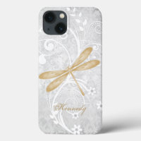 Coque-coque iphone personnalisé Gold Dragonfly