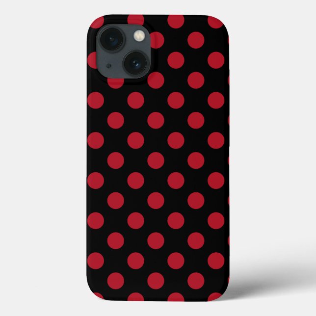 Coques Case-Mate iPhone Coque-coque iphone pois rouge et noir (Verso)