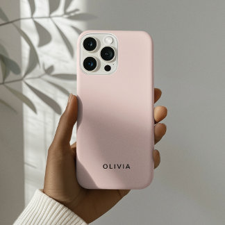 Coque iPhone 16 Pro "coque iphone rose Pastel personnalisé avec person