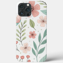 Coque-Mate à peine là - Design floral pour