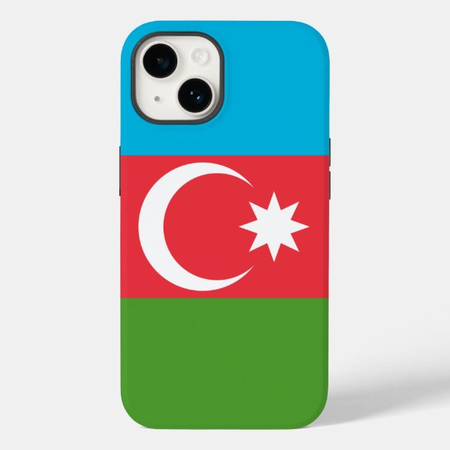 Coques Case-Mate iPhone Coque-Mate de pomme patriotique, drapeau d'Azerbaï (Verso)