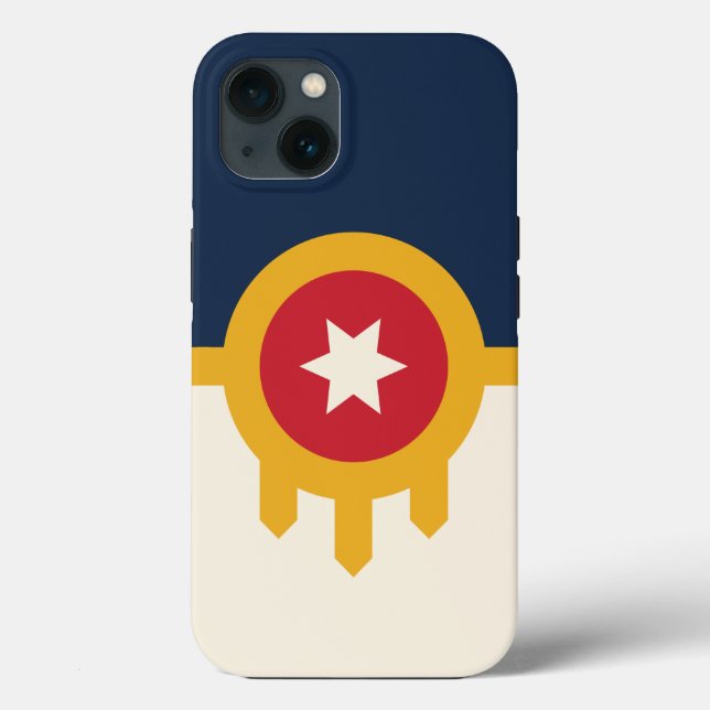 Coques Case-Mate iPhone Coque-Mate de pomme patriotique, drapeau de Tulsa (Verso)