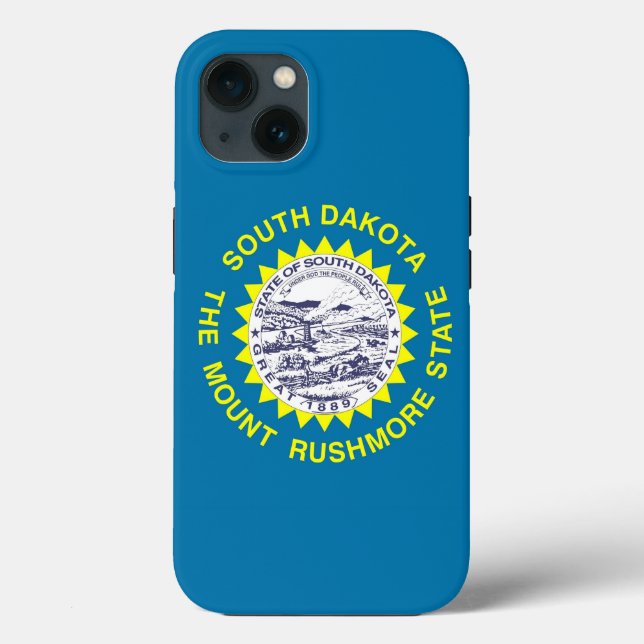 Coques Case-Mate iPhone Coque-Mate de pomme patriotique, drapeau du Dakota (Verso)