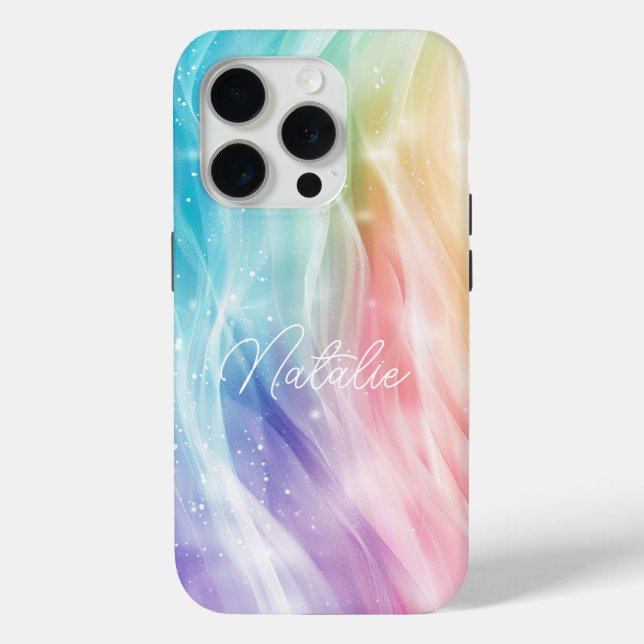 Coques Case-Mate iPhone Coque-Mate de script élégant de couleur pastel (Verso)