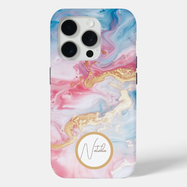 Coques Case-Mate iPhone Coque-Mate de script élégant de couleur pastel (Verso)